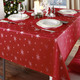 Tischdecken - Tischdekoration mit Fleckschutz und Glitzergarn – Farbe ROT-SILBER – Ansicht 1 Tischdecken - Tischdekoration mit Fleckschutz und Glitzergarn, in Größe 105 (Läufer, 40/150 cm) bis 140 (Tischdecke, 140/220 cm), in Farbe WEISS-SILBER – Farbe ROT-SILBER – Ansicht 1