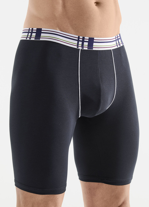 Unterwäsche - Viererpack Longpants mit Elastikbund, in Größe 005 bis 011, in Farbe 2X NAVY, 2X PETROL Ansicht 1