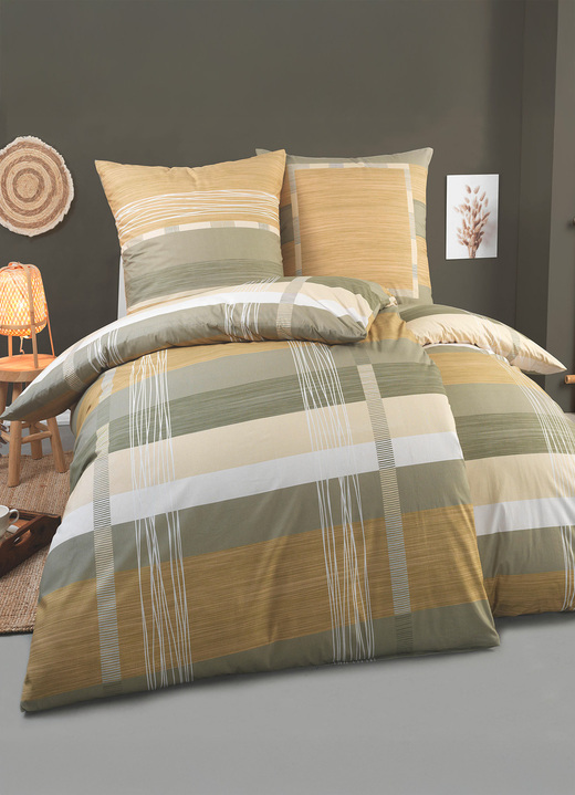 Bettwäschegarnituren - Bettwäsche-Garnitur in Renforcé-Qualität, in Größe 111 (40/80 cm + 135/200 cm) bis 115 (80/80 cm + 155/220 cm), in Farbe NUGAT Ansicht 3