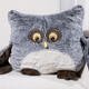 Kissenbezüge - Niedliches Eulen-Deko-Kissen, in Farbe BEIGE – Farbe GRAU – Ansicht 1