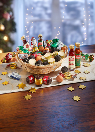 Beschwipster Weihnachtskorb