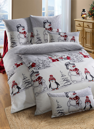 Bettwäsche - Flausch-Biber Bettwäsche-Garnitur von Florella, in Größe 111 (40/80 cm + 135/200 cm) bis 115 (80/80 cm + 155/220 cm), in Farbe MULTICOLOR