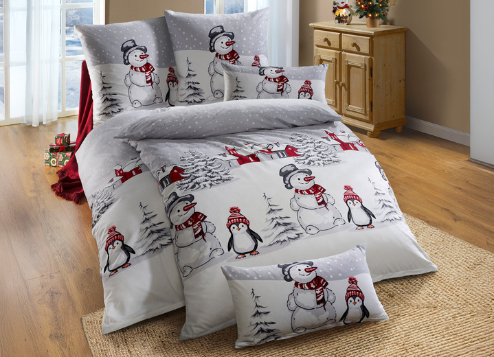 Bettwäsche - Flausch-Biber Bettwäsche-Garnitur von Florella, in Größe 111 (40/80 cm + 135/200 cm) bis 115 (80/80 cm + 155/220 cm), in Farbe MULTICOLOR Ansicht 2