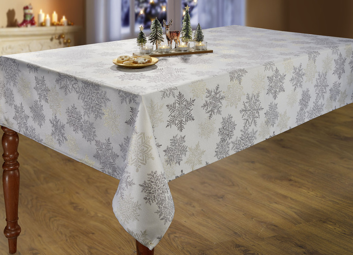 Tischdecken - Tisch- und Raumdekoration mit Glitzergarn Ansicht 4 Tischdecken - Tisch- und Raumdekoration mit Glitzergarn, in Größe 100 (2 Platzsets, 30/ 45 cm) bis 404 (Kissenbezug, 40/ 40 cm), in Farbe GOLD-SILBER Ansicht 4