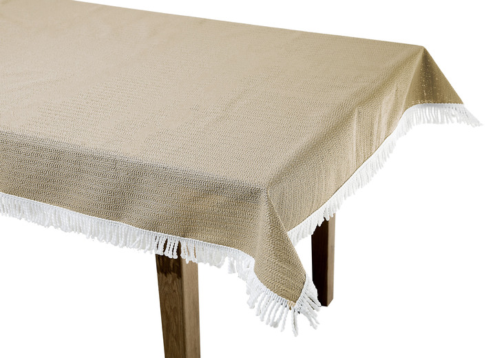 Tischdecken - Wind- und wetterfeste Gartentischdecke mit Fransenabschluss, in Größe 110 (Tischdecke, 110x140 cm) bis 190 (Tischdecke oval, 140x190 cm), in Farbe BLAU Ansicht 16