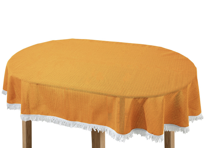 Tischdecken - Wind- und wetterfeste Gartentischdecke mit Fransenabschluss, in Größe 110 (Tischdecke, 110x140 cm) bis 190 (Tischdecke oval, 140x190 cm), in Farbe BLAU Ansicht 19