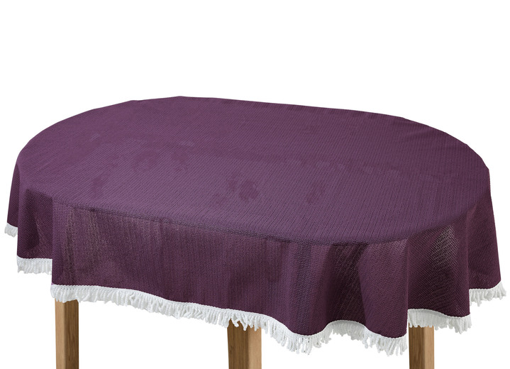 Tischdecken - Wind- und wetterfeste Gartentischdecke mit Fransenabschluss, in Größe 110 (Tischdecke, 110x140 cm) bis 190 (Tischdecke oval, 140x190 cm), in Farbe BLAU Ansicht 21