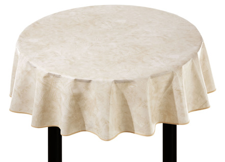Tischdecken - Klassisch marmorierte Wachstuch-Tischdecke, in Größe 108 (Tischdecke, 80/ 80 cm) bis 220 (Tischdecke, oval, 155/220 cm), in Farbe CREME – Farbe CREME – Ansicht 