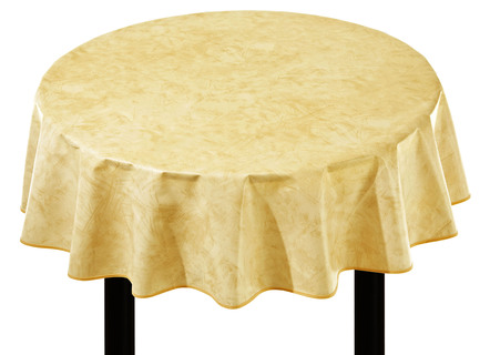 Tischdecken - Klassisch marmorierte Wachstuch-Tischdecke – Farbe GELB – Ansicht  Tischdecken - Klassisch marmorierte Wachstuch-Tischdecke, in Größe 108 (Tischdecke, 80/ 80 cm) bis 220 (Tischdecke, oval, 155/220 cm), in Farbe BLAU – Farbe GELB – Ansicht