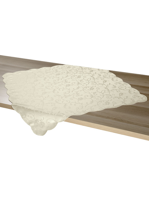 Tischdecken - Pflegeleichte Tischdekoration für drinnen und draußen, in Größe 130 (Tischdecke, 130/160 cm) bis 404 (2er-Set Kissenbezüge, 40/40 cm), in Farbe WEISS Ansicht 7