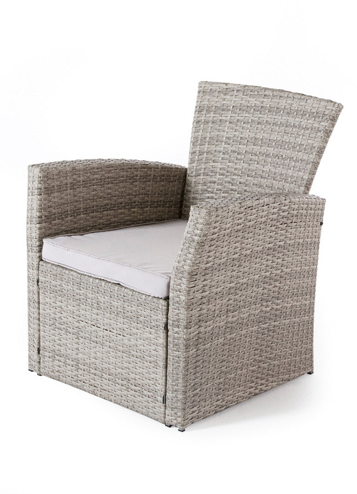 Gartenmöbel - Garten-Lounge, 4-teilig mit Auflagen, in Farbe GRAU Ansicht 6