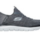 Slipper & Schnürschuhe - SKECHERS, Herren-Sneaker, mit geformter Slip-Ins Fersenplatte, in Größe 040 bis 048, in Farbe MARINE – Farbe ANTHRAZIT – Ansicht 4