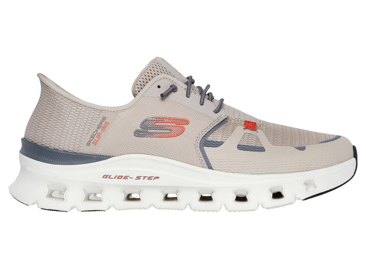 Slipper & Schnürschuhe - SKECHERS, Herren-Sneaker, mit geformter Slip-Ins Fersenplatte, in Größe 040 bis 048, in Farbe MARINE Ansicht 9