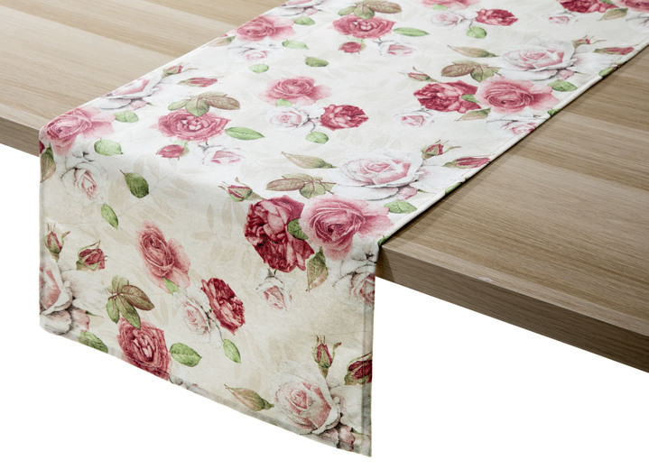 Tischdecken - Tischdekoration mit Fleckschutz-Ausrüstung Ansicht 1 Tischdecken - Tischdekoration mit Fleckschutz-Ausrüstung, in Größe 105 (Läufer, 40/140 cm) bis 190 (Tischdecke oval, 135/190 cm), in Farbe MULTICOLOR Ansicht 1