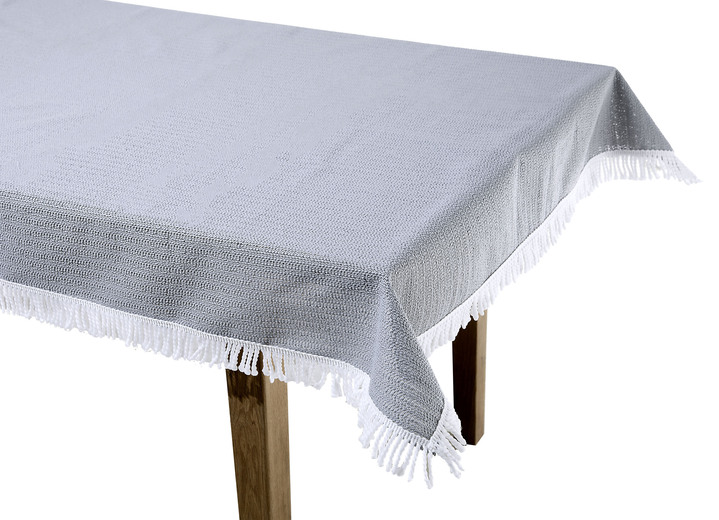 Tischdecken - Wind- und wetterfeste Gartentischdecke mit Fransenabschluss, in Größe 110 (Tischdecke, 110x140 cm) bis 190 (Tischdecke oval, 140x190 cm), in Farbe BLAU Ansicht 24