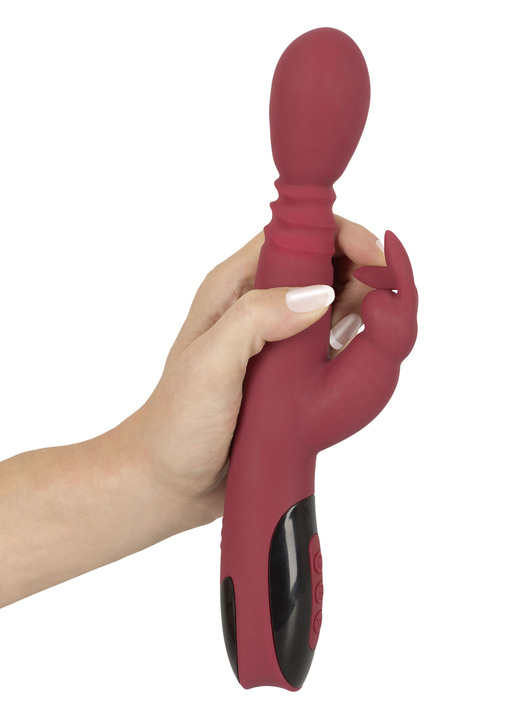 Erotik - Massagegerät Rabbitvibrator mit Wärmefunktion, in Farbe ROT-SCHWARZ Ansicht 1