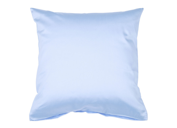 Kissenbezüge - Hochwertige Mako-Satin-Kissenbezüge mit Reißverschluss, in Größe 121 (2 Kissenbezüge, 40/80 cm) bis 125 2 (Kissenbezüge, 40/60 cm), in Farbe HELLBLAU Ansicht 10