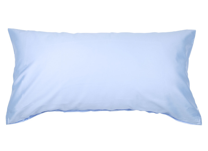 Kissenbezüge - Hochwertige Mako-Satin-Kissenbezüge mit Reißverschluss, in Größe 121 (2 Kissenbezüge, 40/80 cm) bis 125 2 (Kissenbezüge, 40/60 cm), in Farbe HELLBLAU Ansicht 9