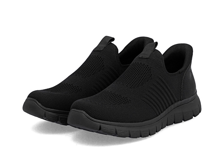 Slipper & Schnürschuhe - Rieker, leichte Herren-Slipper, mit verstärkter Hinterkappe, in Größe 040 bis 046, in Farbe SCHWARZ Ansicht 6