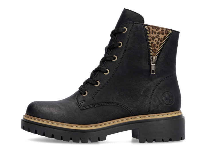 Stiefel & Stiefeletten - Rieker, trendige Damen-Stiefeletten, Winterschuhe, mit Reißverschluss, in Größe 036 bis 042, in Farbe BEIGE-SCHWARZ Ansicht 14