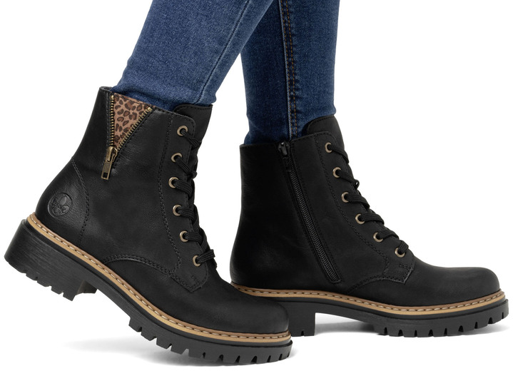 Stiefel & Stiefeletten - Rieker, trendige Damen-Stiefeletten, Winterschuhe, mit Reißverschluss, in Größe 036 bis 042, in Farbe BEIGE-SCHWARZ Ansicht 17