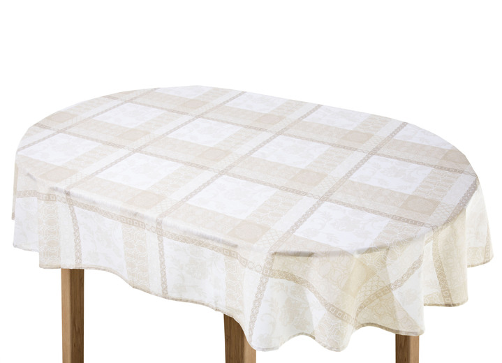 Heimtextilien - Tischdecke aus 100% Baumwolle mit Acryl-Versiegelung, in Größe 110 (Tischdecke, 110/140 cm) bis 190 (Tischdecke oval, 140/190 cm), in Farbe BLAU Ansicht 8