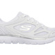 Slipper & Schnürschuhe - SKECHERS, sportliche Damen-Sneaker, mit Nappaleder-Besätzen, in Größe 036 bis 041, in Farbe SCHWARZ – Farbe WEISS-SILBER – Ansicht 1