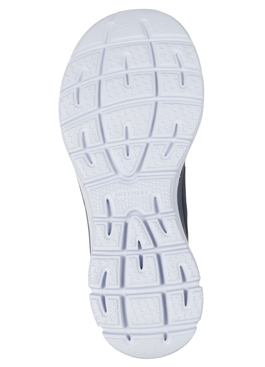 Slipper & Schnürschuhe - SKECHERS, stylische Damen-Sneaker, mit geformter Slip-Ins Fersenplatte, in Größe 036 bis 042, in Farbe WEISS-SILBER Ansicht 8