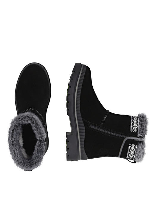 Mode - Remonte, gefütterte Damen-Stiefeletten, Winterschuhe, Weite G, mit Lammfell, in Größe 036 bis 042, in Farbe SCHWARZ Ansicht 7