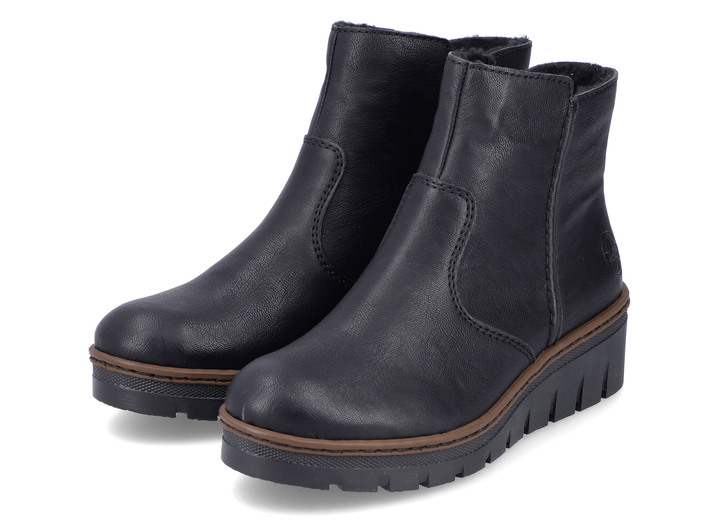 Stiefel & Stiefeletten - Rieker, gefütterte Damen-Stiefeletten, Winterschuhe, mit Reißverschluss, in Größe 036 bis 042, in Farbe SCHWARZ Ansicht 6