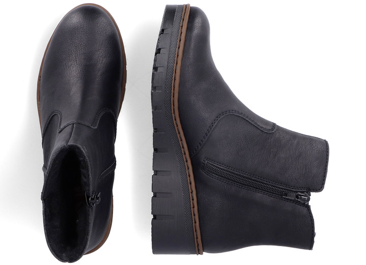 Stiefel & Stiefeletten - Rieker, gefütterte Damen-Stiefeletten, Winterschuhe, mit Reißverschluss, in Größe 036 bis 042, in Farbe SCHWARZ Ansicht 7