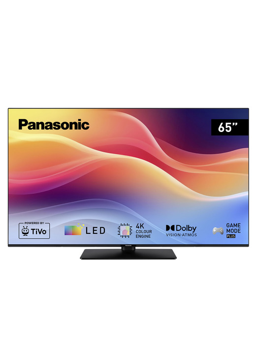 Fernseher - „Panasonic“ 4K-Ultra-HD-LED-Smart-TV mit TiVo Betriebssystem, in Farbe SCHWARZ Ansicht 1