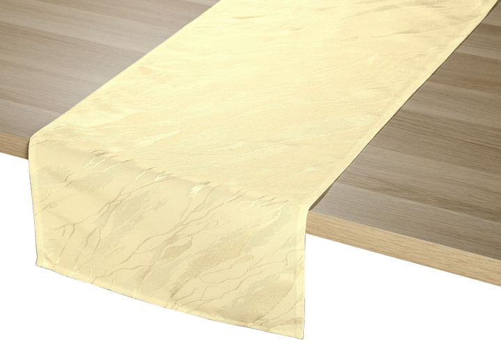 Tischdecken - Dezente Tischdecke in Marmor-Optik, in Größe 100 (Läufer, 40/150 cm) bis 404 (Kissenbezug, 40/ 40 cm), in Farbe GRÜN Ansicht 8