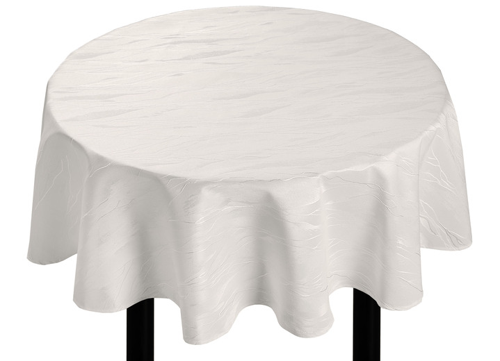 Tischdecken - Dezente Tischdecke in Marmor-Optik, in Größe 100 (Läufer, 40/150 cm) bis 404 (Kissenbezug, 40/ 40 cm), in Farbe BLAU Ansicht 11