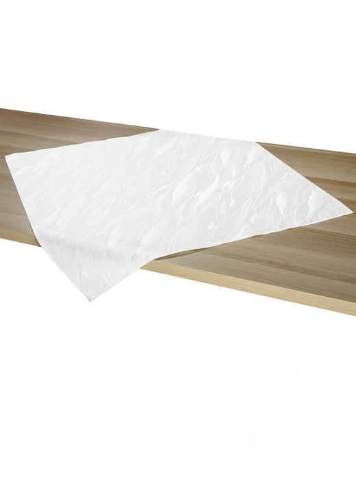 Tischdecken - Dezente Tischdecke in Marmor-Optik, in Größe 100 (Läufer, 40/150 cm) bis 404 (Kissenbezug, 40/ 40 cm), in Farbe BLAU Ansicht 21