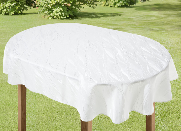 Tischdecken - Dezente Tischdecke in Marmor-Optik, in Größe 100 (Läufer, 40/150 cm) bis 404 (Kissenbezug, 40/ 40 cm), in Farbe BLAU Ansicht 22