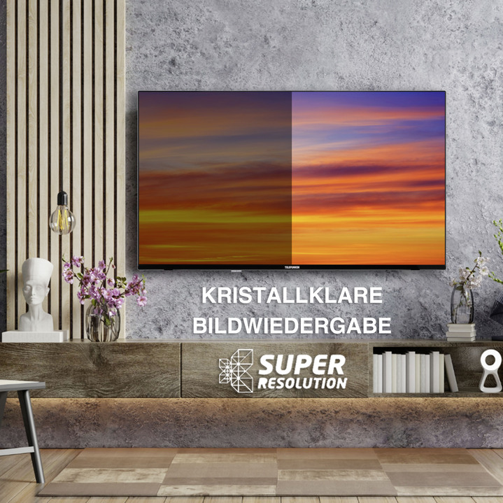 Fernseher - „Telefunken“ LED-Fernseher in Full-HD Ansicht 5 Fernseher - „Telefunken“ LED-Fernseher in Full-HD, in Farbe SCHWARZ Ansicht 5