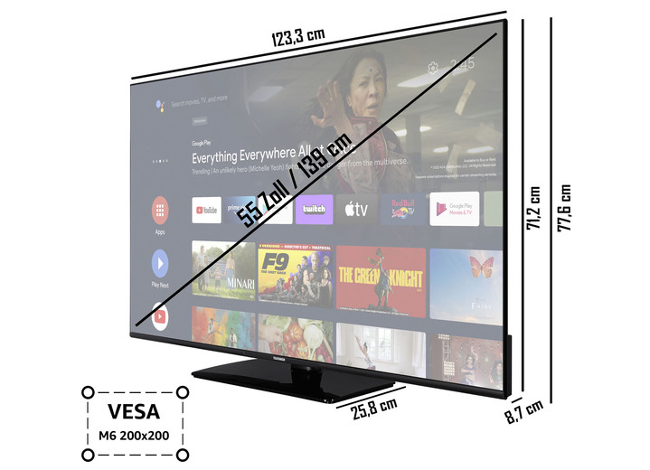 Fernseher - „Telefunken“ LED-Fernseher in Full-HD Ansicht 4 Fernseher - „Telefunken“ LED-Fernseher in Full-HD, in Farbe SCHWARZ Ansicht 4
