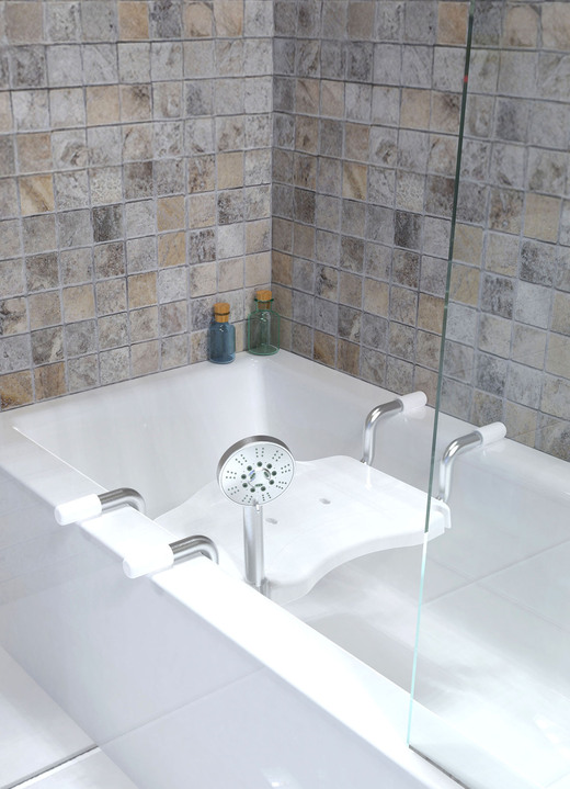 - Badewannensitz aus stabilem Aluminium, in Farbe WEISS Ansicht 2