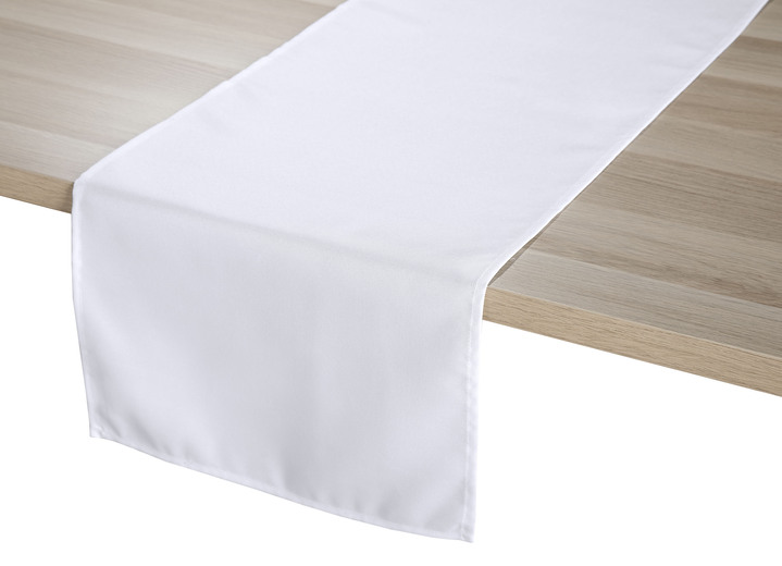 Tischdecken - Tisch- und Raumdekoration mit Fleckenschutz-Ausrüstung, in Größe 146 (Läufer, 40/ 150 cm) bis 404 (Kissenbezug, 40/ 40 cm), in Farbe WEISS Ansicht 6
