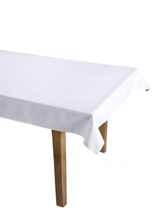 Tischdecken - Tisch- und Raumdekoration mit Fleckenschutz-Ausrüstung, in Größe 146 (Läufer, 40/ 150 cm) bis 404 (Kissenbezug, 40/ 40 cm), in Farbe WEISS Ansicht 8