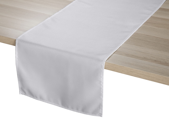 Tischdecken - Tisch- und Raumdekoration mit Fleckenschutz-Ausrüstung, in Größe 146 (Läufer, 40/ 150 cm) bis 404 (Kissenbezug, 40/ 40 cm), in Farbe WEISS Ansicht 9