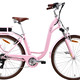 - City-E-Bike mit Tiefeinstieg – Farbe ROSA – Ansicht 1 - City-E-Bike mit Tiefeinstieg, in Farbe ROSA – Farbe ROSA – Ansicht 1