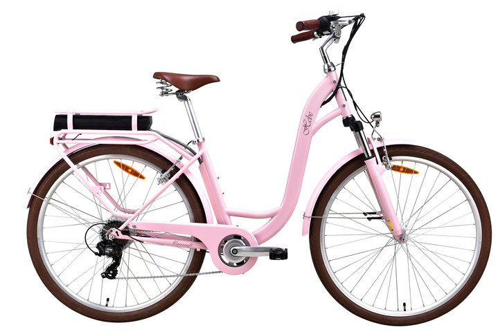 Mobilität - City-E-Bike mit Tiefeinstieg, in Farbe ROSA Ansicht 1