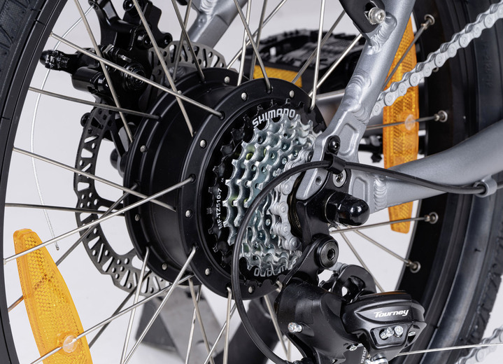 Elektromobilität - Falt-E-Bike Foldi Comfort von SAXXX  Ansicht 4 Elektromobilität - Falt-E-Bike Foldi Comfort von SAXXX , in Farbe GRAU-SILBER-MATT Ansicht 4