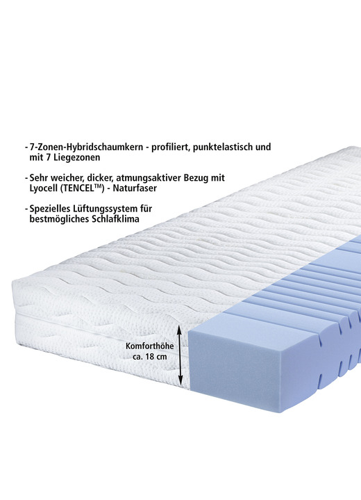 Matratzen & Bettrahmen - 7-Zonen-Cellflexkern-Matratze von Murmelland Ansicht 3 Matratzen & Bettrahmen - 7-Zonen-Cellflexkern-Matratze von Murmelland, in Größe 129 (80/190 cm) bis 136 (160/200 cm), in Farbe , in Ausführung 7-Zonen-Cellflex-Matratze Ansicht 3