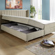 Betten - Boxspringbett mit Bettkasten und Topper, in Farbe ANTHRAZIT – Farbe CREME – Ansicht 2