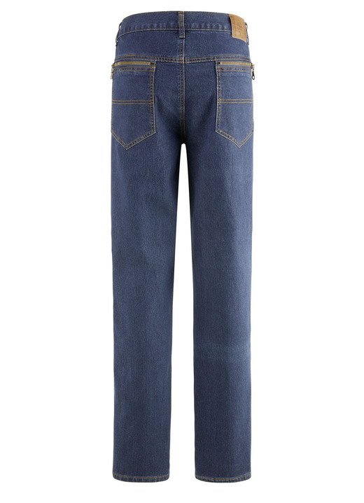 Hosen - Jeans mit Dehnbundeinsätzen in 3 Farben Ansicht 3 Hosen - Jeans mit Dehnbundeinsätzen in 3 Farben, in Größe 024 bis 062, in Farbe JEANSBLAU Ansicht 3