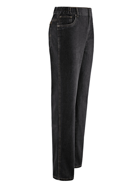 Hosen - Jeans mit Dehnbundeinsätzen in 3 Farben Ansicht 6 Hosen - Jeans mit Dehnbundeinsätzen in 3 Farben, in Größe 024 bis 062, in Farbe JEANSBLAU Ansicht 6