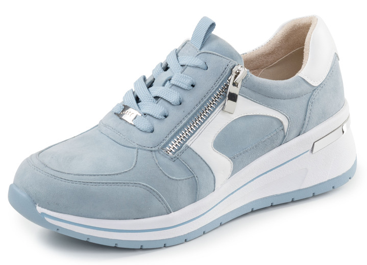 Komfortschuhe - ELENA EDEN, sytlische Damen-Sneaker, Weite H, mit herausnehmbarem Fußbett, in Größe 036 bis 042, in Farbe BLAU-WEISS Ansicht 1